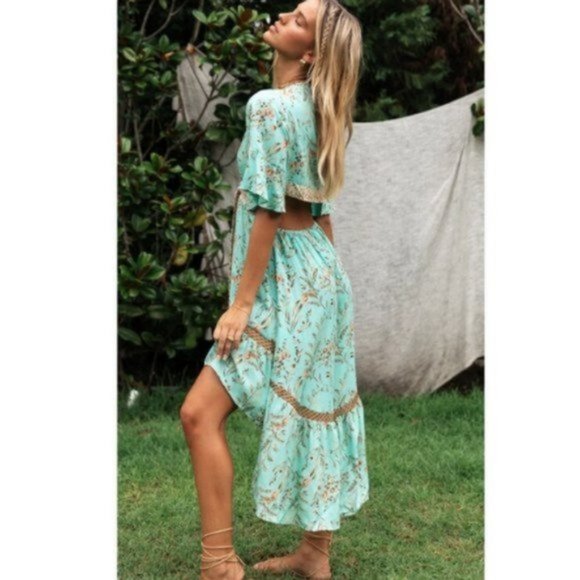 🚫SOLD OUT 🚫 The 'Sienna' floral maxi dress sz L - Picture 6 of 13